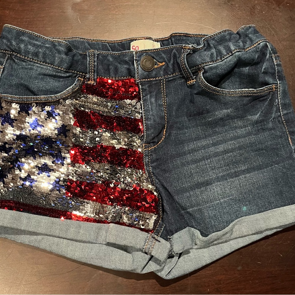 4th of July sparkling shorts